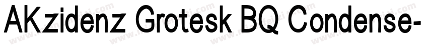 AKzidenz Grotesk BQ Condense字体转换